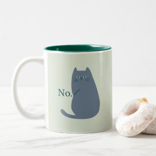 Cheeky Cat Funny Zweifarbige Tasse