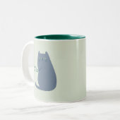 Cheeky Cat Funny Zweifarbige Tasse (Vorderseite Links)