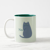Cheeky Cat Funny Zweifarbige Tasse (Links)