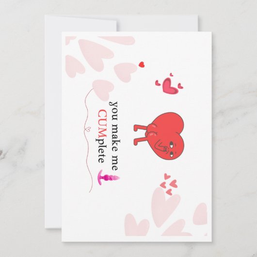 Cheeky Charm: Funny Liebe Card macht ihn komplett Einladung (Vorderseite)