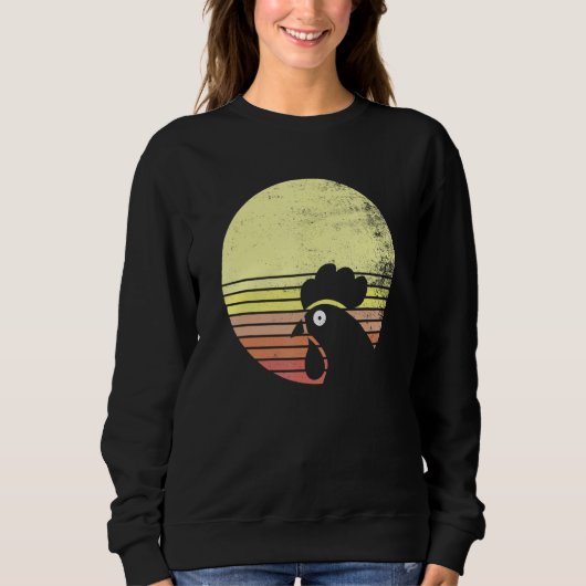 Cheeky Chicken Retro Sunset Sweatshirt (Vorderseite)