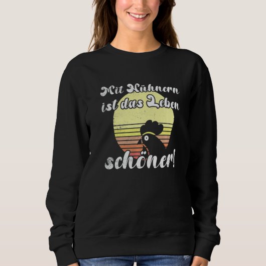 Cheeky Chicken Sunset Chicken Experience Is Beauti Sweatshirt (Vorderseite)