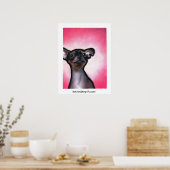 Cheeky Chihuahua, leevandergrift.com Poster (Küche)