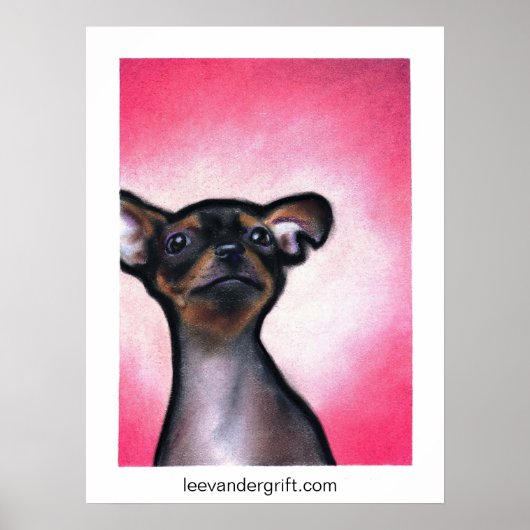 Cheeky Chihuahua, leevandergrift.com Poster (Vorne)