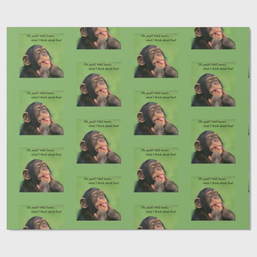 Cheeky Chimp Geschenkpapier (Flach)