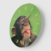 Cheeky Chimp Große Wanduhr (Winkel)