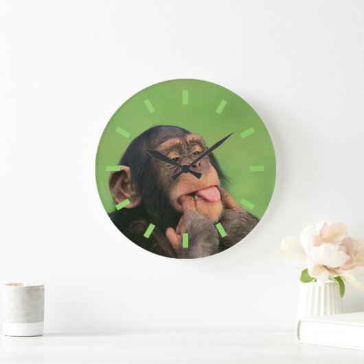 Cheeky Chimp Große Wanduhr (Zuhause)