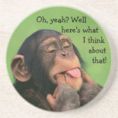 Cheeky Chimp Sandstein Untersetzer (Vorne)