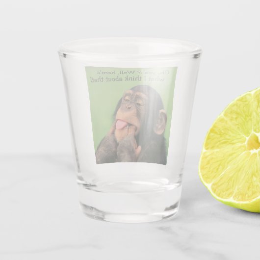 Cheeky Chimp Schnapsglas (Rückseite)