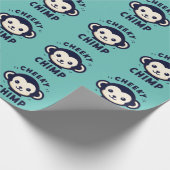 Cheeky Chimp Sleek Minimalismus Affe Geschenkpapier (Ecke)