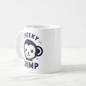 Cheeky Chimp Sleek Minimalismus Affe Kaffeetasse (Vorderseite Links)