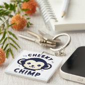 Cheeky Chimp Sleek Minimalismus Affe Schlüsselanhänger (Vorderseite rechts)