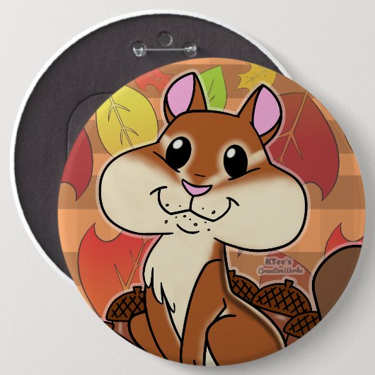 Cheeky Chipmunk - Button (Vorne & Hinten)