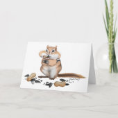 Cheeky Chipmunk Illustration Karte (Vorderseite)