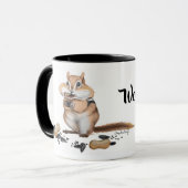Cheeky Chipmunk Illustration Tasse (Vorderseite Links)