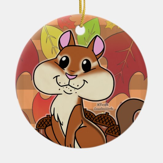 Cheeky Chipmunk - Keramik Ornament (Vorne)