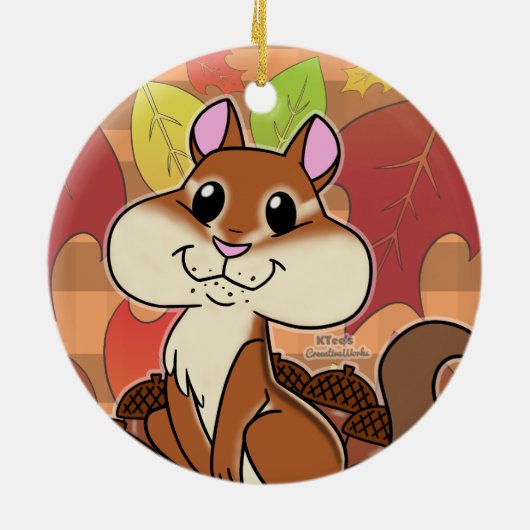 Cheeky Chipmunk - Keramik Ornament (Hinten)