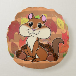 Cheeky Chipmunk - Rundes Kissen