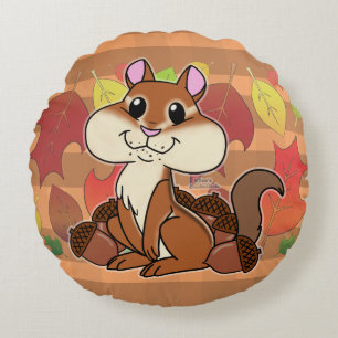 Cheeky Chipmunk - Rundes Kissen