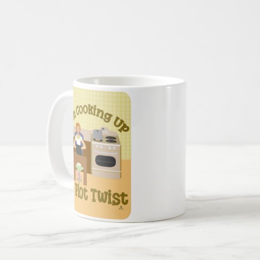Cheeky Cooking Up Plot Drehung Author Ehefrau Kaffeetasse (Vorderseite Links)