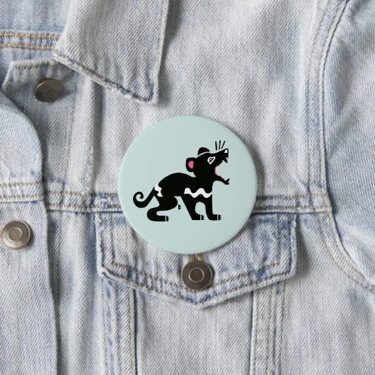 Cheeky devil - TASMANIAN DEVIL- wilde Tiere - Aqua Button (Beispiel)