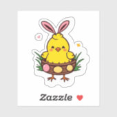 Cheeky Easter Chick Funny Holiday Aufkleber (Blatt)