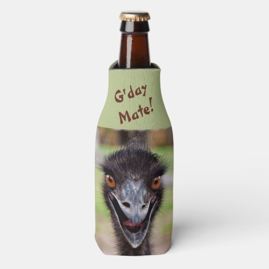 Cheeky Emu Stubby Cooler Flaschenkühler (Flaschenvorderseite)