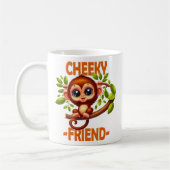 Cheeky Friend Pub Niedlich Baby Monkey auf Baum Ca Kaffeetasse (Links)