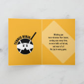 Cheeky Happy Geburtstag 🎾 Tennis Ninja Gelb 💛 Au Karte (Innenseite)