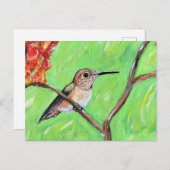 Cheeky Hummingbird Painting Postkarte (Vorne/Hinten)