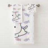 Cheeky Kawaii Style Kitten Badhandtuch Set (Insitu)