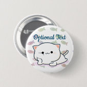 Cheeky Kawaii Style Kitten Button (Vorne & Hinten)