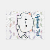 Cheeky Kawaii Style Kitten Fleecedecke (Vorderseite (Horizontal))
