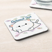 Cheeky Kawaii Style Kitten Getränkeuntersetzer (Linke Seite)
