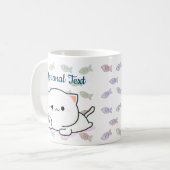 Cheeky Kawaii Style Kitten Kaffeetasse (Vorderseite Links)