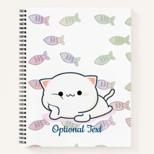 Cheeky Kawaii Style Kitten Notizblock