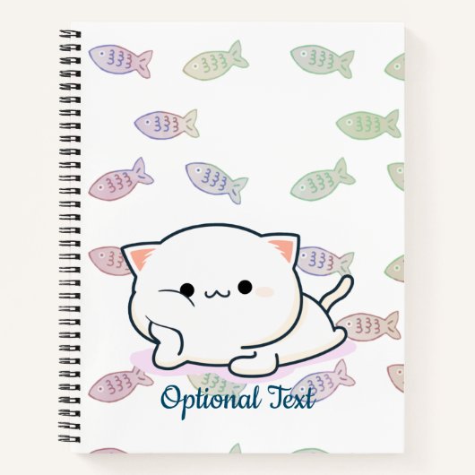 Cheeky Kawaii Style Kitten Notizblock (Vorderseite)