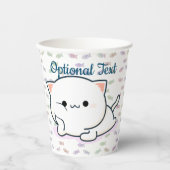 Cheeky Kawaii Style Kitten Pappbecher (Vorderseite)