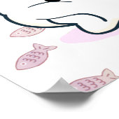 Cheeky Kawaii Style Kitten Poster (Ecke)