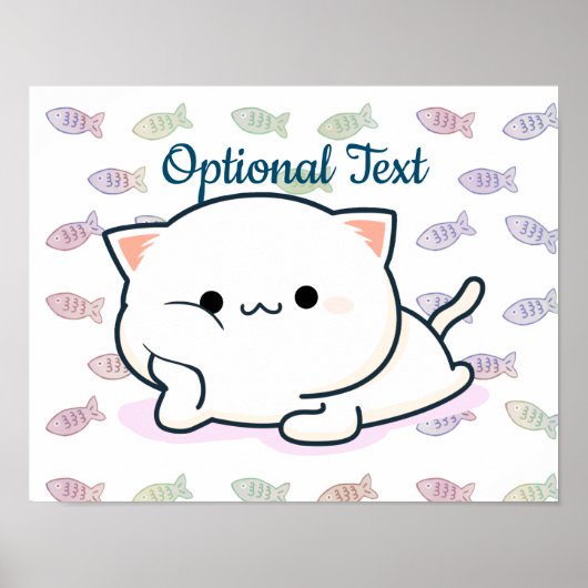 Cheeky Kawaii Style Kitten Poster (Vorne)