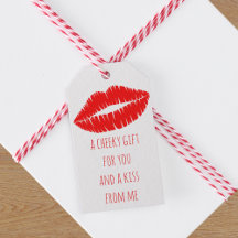 Cheeky Kiss Red Lipstick Lip Print Geschenktasten