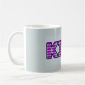 Cheeky Kiss Word Art Design Kaffeetasse (Links)