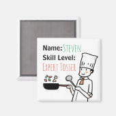 Cheeky Koch Experte Tosser Funny Name Kühlschrank Magnet (Vorderseite/Rückseite)