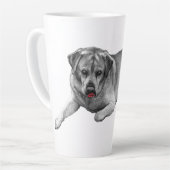 Cheeky Labrador - Spielender Sip Milchtasse (Linke Ecke)