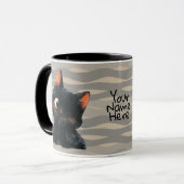 Cheeky Little Black Cat Tasse (Vorderseite Links)