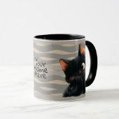 Cheeky Little Black Cat Tasse (VorderseiteRechts)