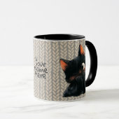 Cheeky Little Black Cat v3 Tasse (VorderseiteRechts)