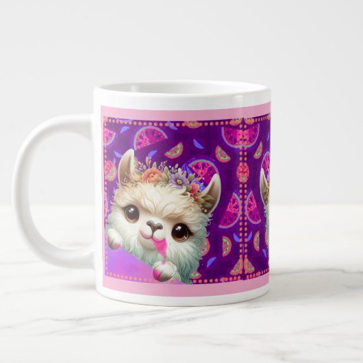 Cheeky Llama Jumbo-Tasse (Links)