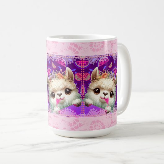 Cheeky Llama Kaffeetasse (VorderseiteRechts)