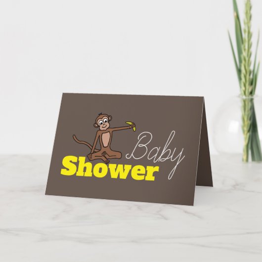 Cheeky Monkey, Baby Dusche Einladung (Vorderseite)